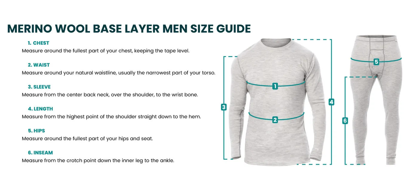 100% Merino Wool Base Layer Men Set - Thermal Underwear for Men Long Johns | Lite, Midweight, Heavyweight Options, Naturally Odor-Resistant, Breathable Cold Weather Top Bottom, Ideal for Hiking, Skiing, photograph 12 of 16